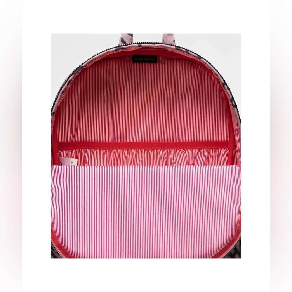Herschel Supply Co Settlement Mid Backpack Ash Rose Pink Black Logo Print - Picture 4 of 11